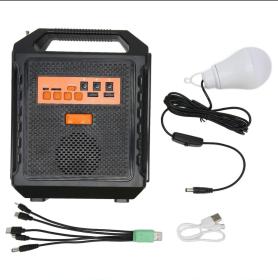 سماعة بلوتوث عالية الطاقة الشمسية مع لوحة ومصباح – مكبر صوت مع لوحة شحن للطاقة الشمسية 